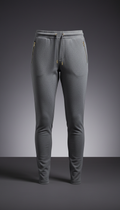 Shadow Grey Joggers with Metallic Gold Accent