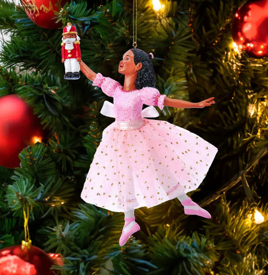 African American Clara Ballerina Ornament