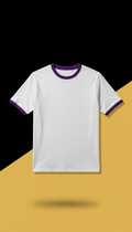 Fitted Streetlight White Tee Contrast Trim